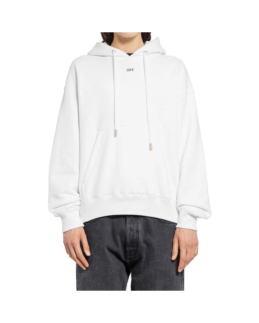 Off-White c/o Virgil Abloh White Off Stamp Skate Hoodie Sweatshirt for men