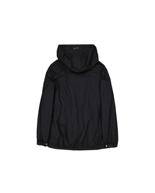Herno Black Windbreaker Jacket