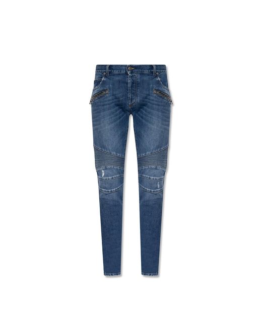 Jeans slim fit di Balmain in Blue da Uomo