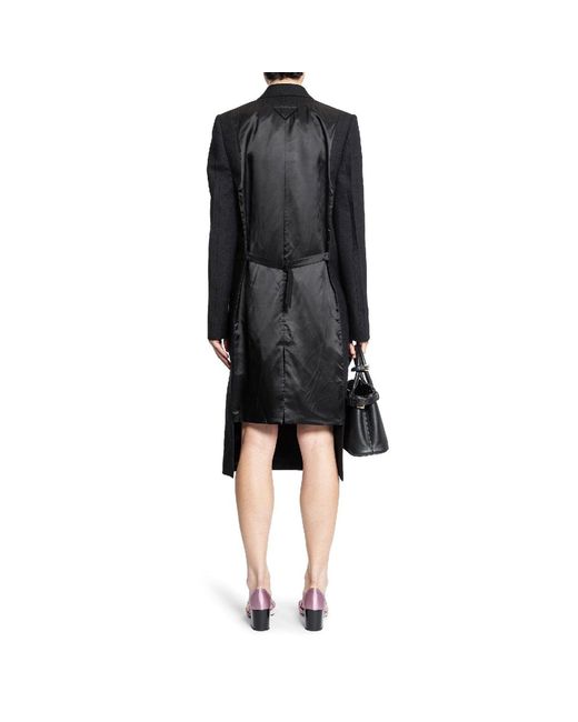 Prada Black Virgin Wool Coat