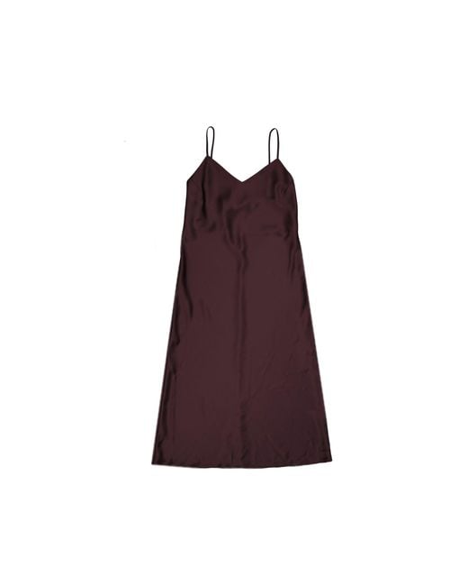 Blanca Vita Purple Acacia Satin Slip Midi Dress