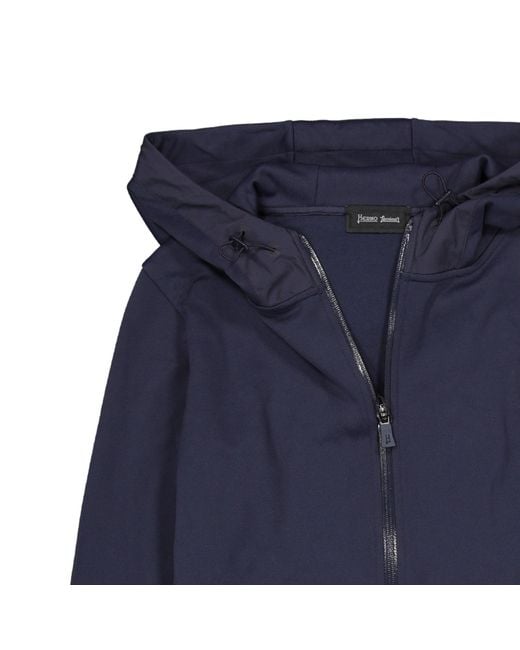 Herno Blue Zipped Sweatshirt