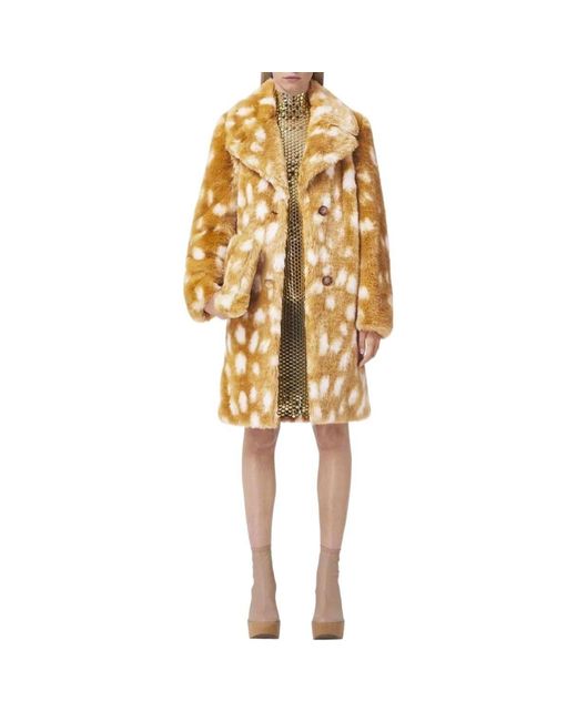 Single-Breasted Coats di Burberry in Metallic