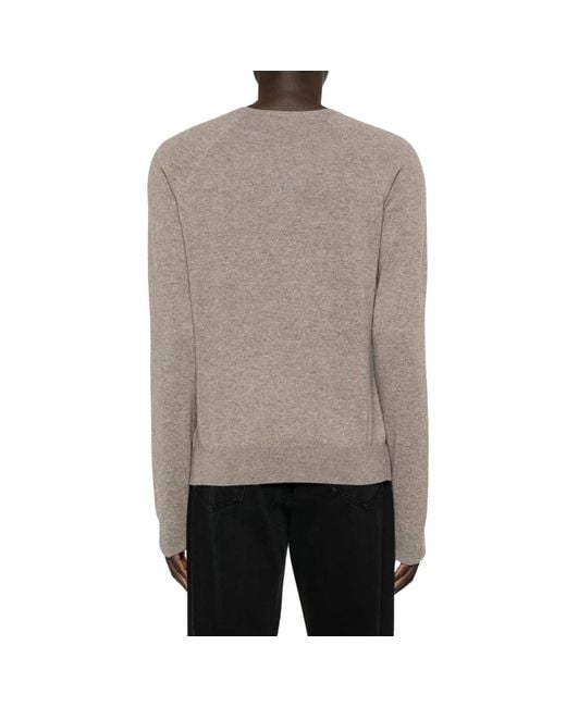 Saint Laurent Brown Cassandre C Mere Sweater for men