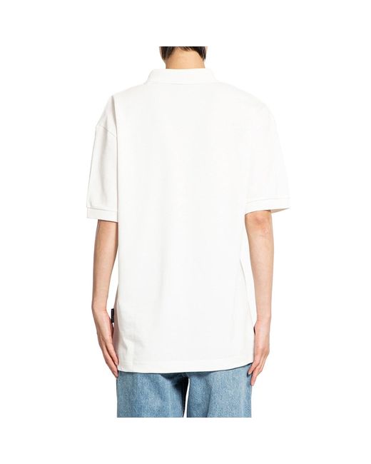 Palm Angels White College Logo Polo for men