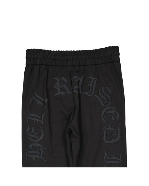 Philipp Plein Black Sophisticated Sweatpants With Embroidered Detailing for men