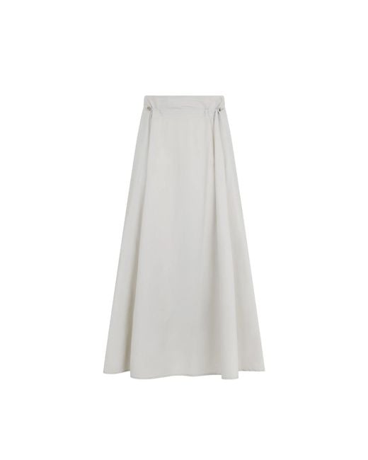 Herno White Long Skirt
