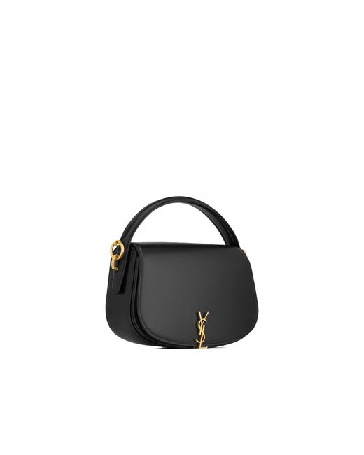 Saint Laurent Black Voltaire Half-Moon Shoulder Bag