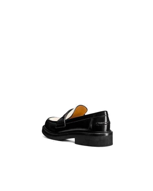 Dior Black Leder Logo Loafers