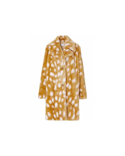 Single-Breasted Coats di Burberry in Metallic