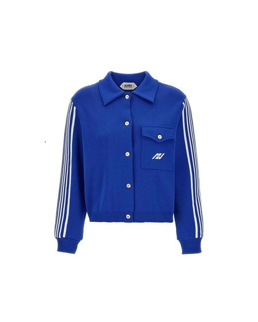Autry Blue Side Band Cardigan