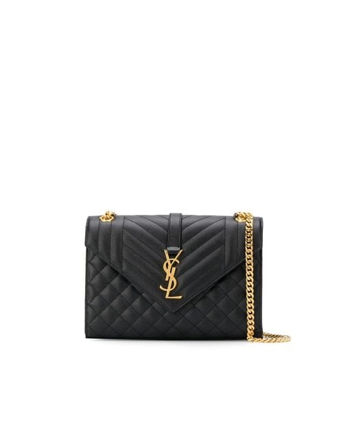 Saint Laurent Black Envelope Medium Bag