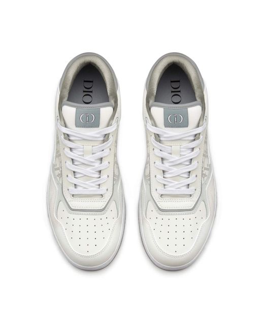 Dior Oblique Leder -Turnschuhe in White für Herren