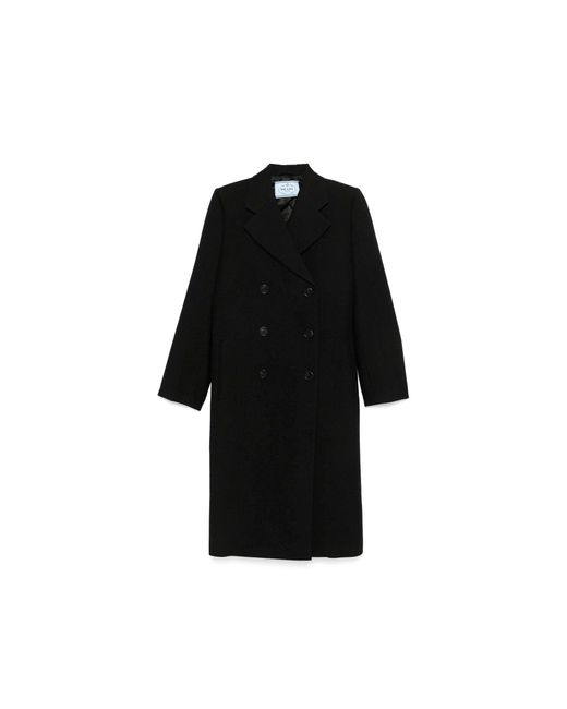 Prada Black Virgin Wool Coat