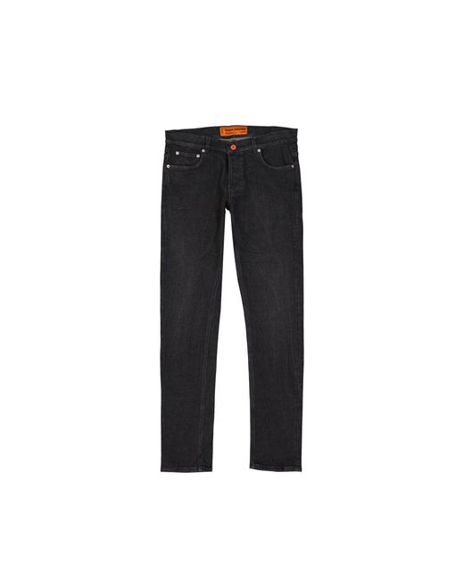 Cotton Denim Slim Jeans di Heron Preston in Black da Uomo