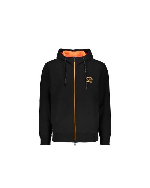 Paul & Shark Black Zipped Sweatshirt for men