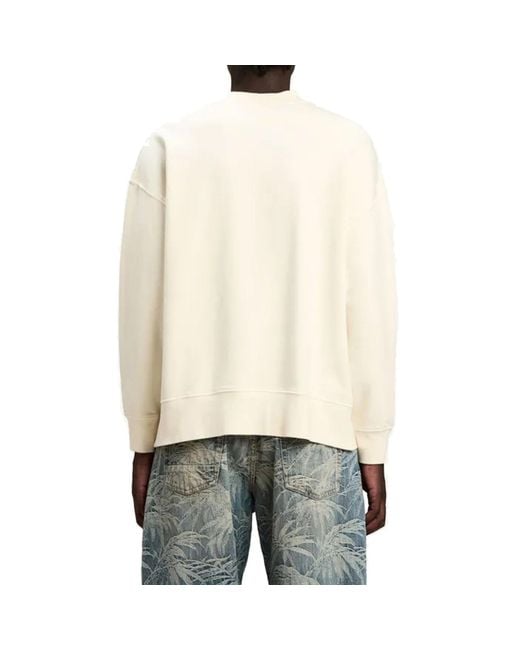 Palm Angels White Relaxed-Fit Cotton Sweatshirt With Bear Relief Print for men