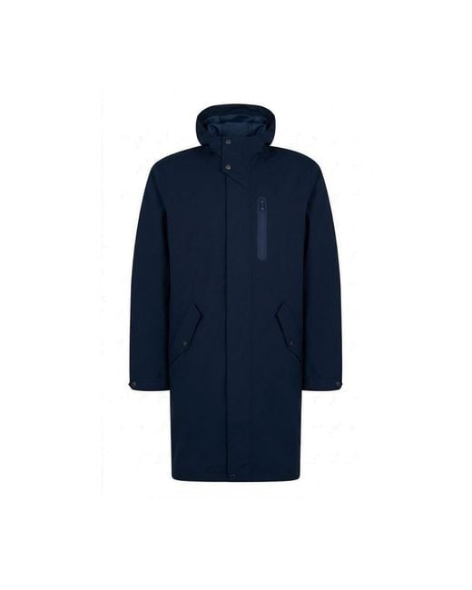 Herno Blue Hooded Rain Coat for men