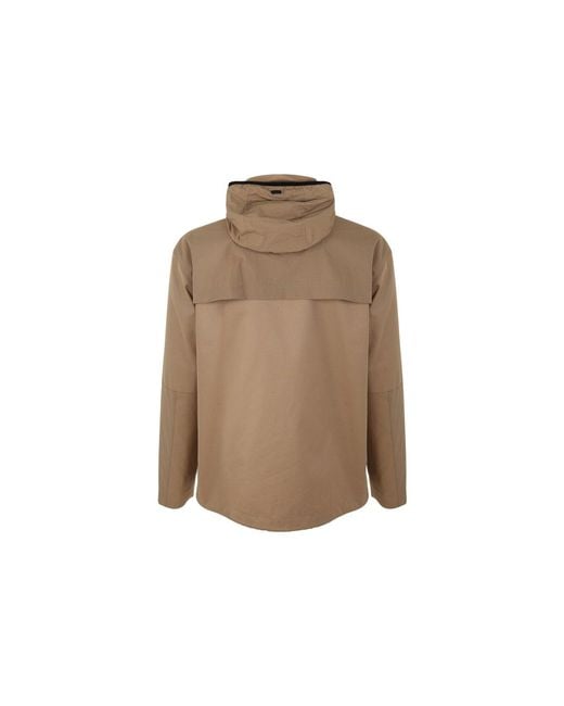Herno Brown Cargo Cotton Jacket for men