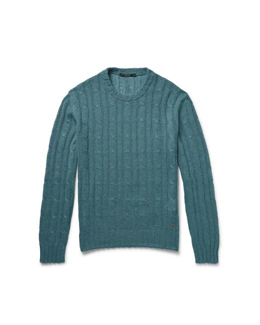 Maglione a maglia a coste di Gucci in Green da Uomo
