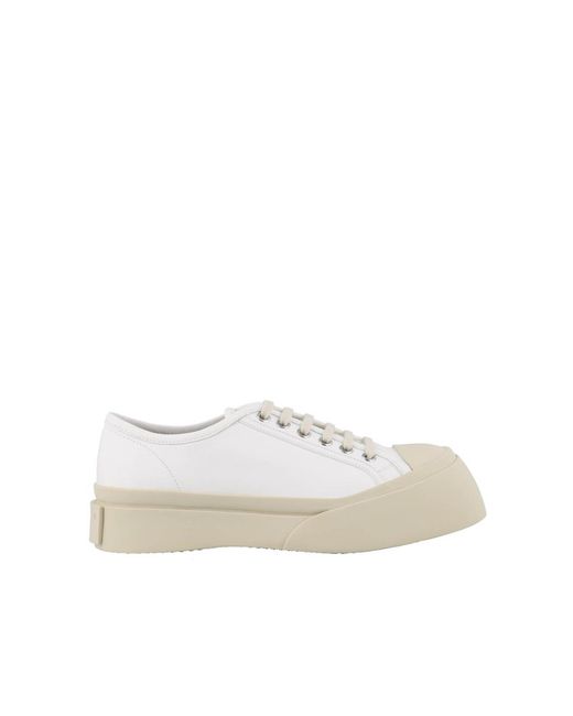 Marni White Leather Sneakers