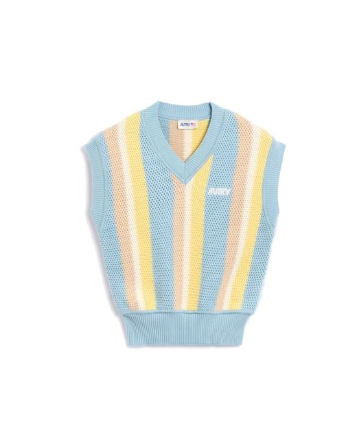 Autry Blue Cotton Vest