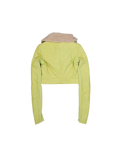Giacca in pelle Rick Owen di Rick Owens in Yellow