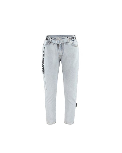 Jeans in denim con cintura di Off-White c/o Virgil Abloh in Blue
