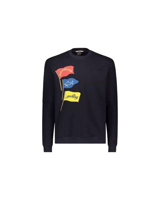 Paul & Shark Blue Cotton Sweatshirt for men
