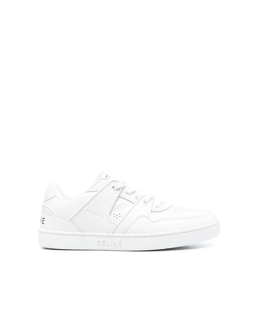 Céline White Ct-04 Low Top Leather Sneakers for men