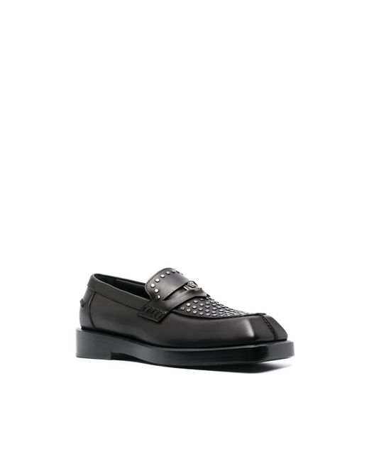 Versace Black Medusa Leather Loafers for men