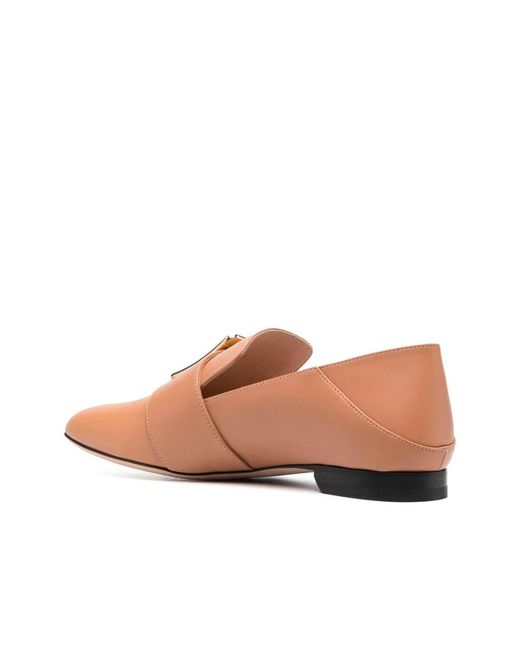 Bally Pink Leder-Loafer