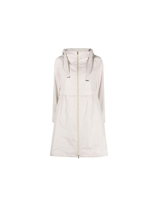 Herno White Lightweight Parka Coat
