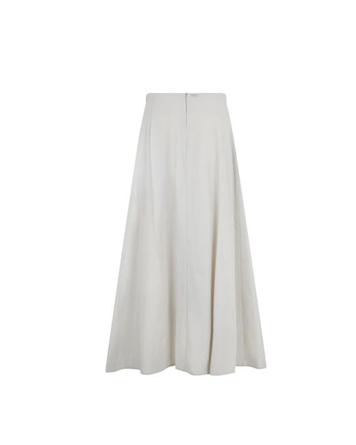 Herno White Long Skirt