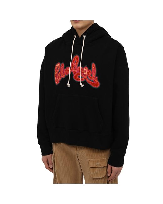 Palm Angels Kapuze -Logo Sweatshirt in Black für Herren