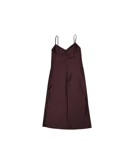 Blanca Vita Purple Acacia Satin Slip Midi Dress