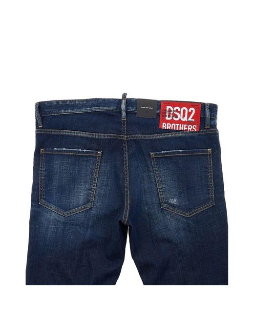DSquared² Blue Slim-Fit Cotton Denim Jeans