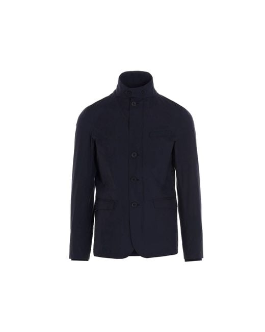 Herno Blue High-Neck Jacket for men