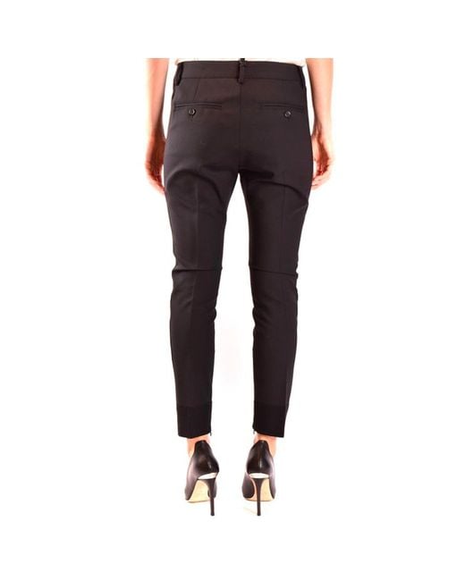 DSquared² Black Classic Wool Trousers