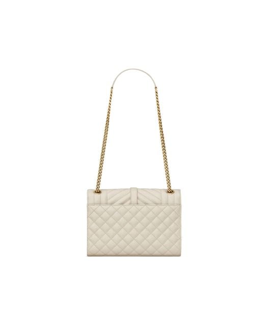 Saint Laurent White Envelope Medium Bag