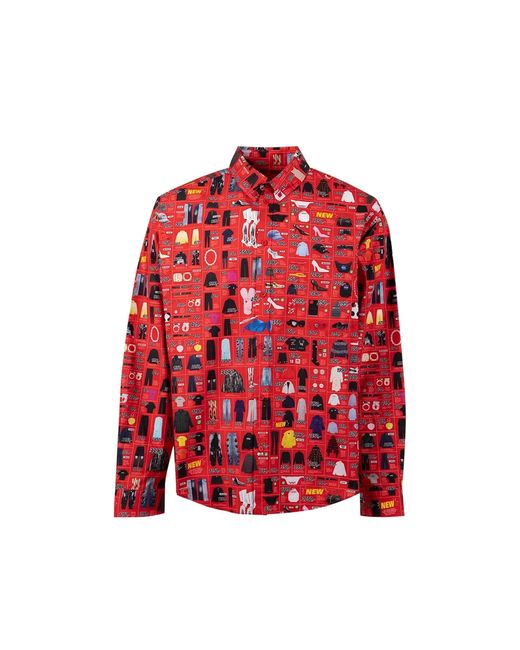 Camicia stampata per uomo di Balenciaga in Red da Uomo