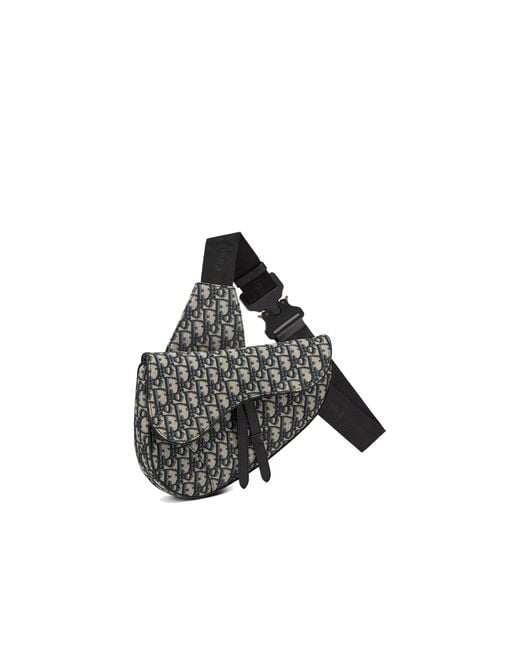 Dior Black Dior Saddle Oblique Shoulder Bag for men