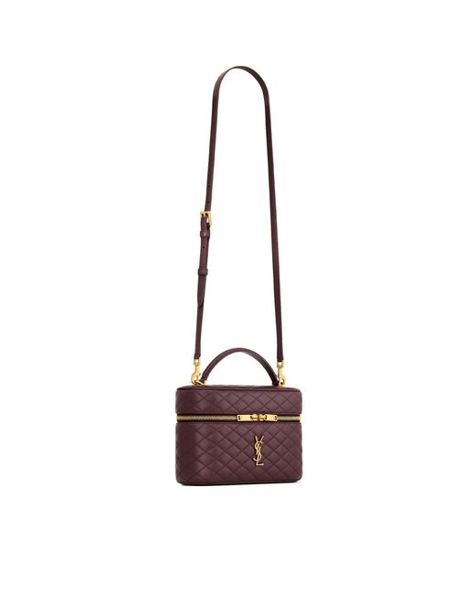Saint Laurent Purple Gaby Large Vanity Bag