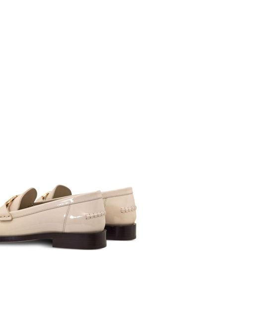 Ferragamo White Maryan Leather Loafer
