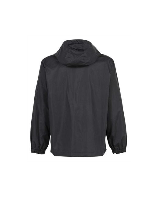 Lanvin Blue Logo Hooded Windbreaker for men