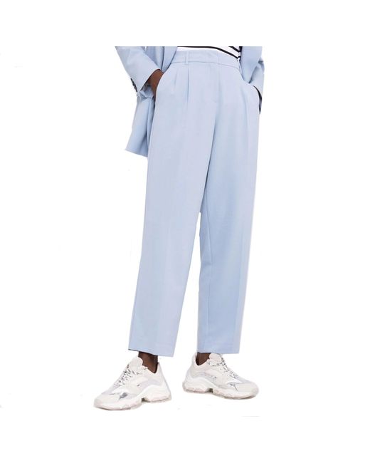 Blanca Vita Blue Passiflora Tailored Trousers