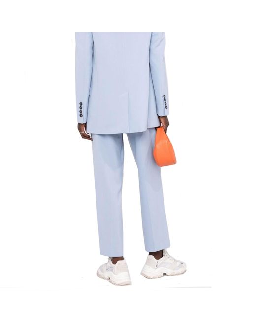 Blanca Vita Blue Passiflora Tailored Trousers