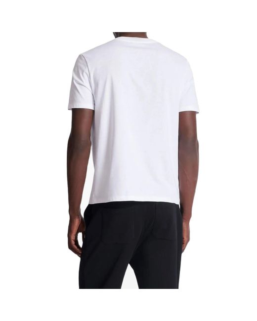 Balmain White Logo-Print T-Shirt for men