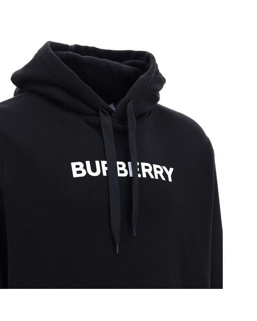 Burberry Black Ansdell Hooded Logo Sweatshirt for men