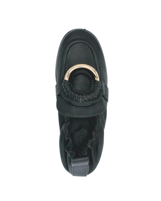 See By Chloé Green Hana Leather Loafers Calf